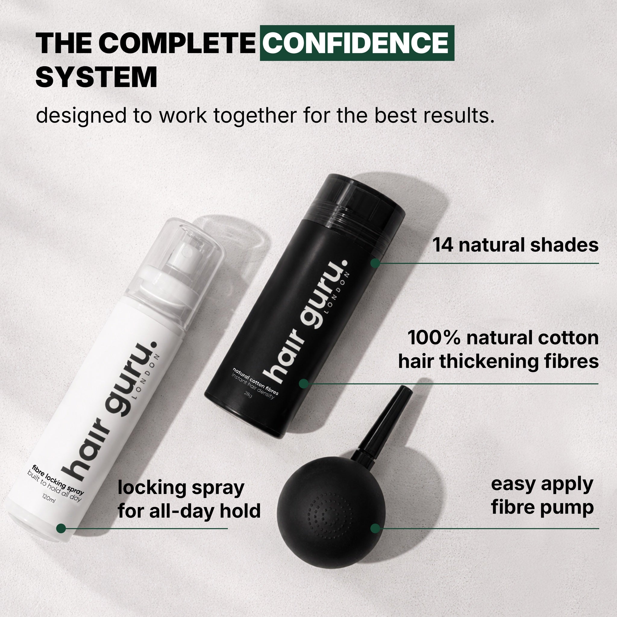 Hair Guru London Starter Set Bundle 02 - Hair Fibres Starter Set Bundle