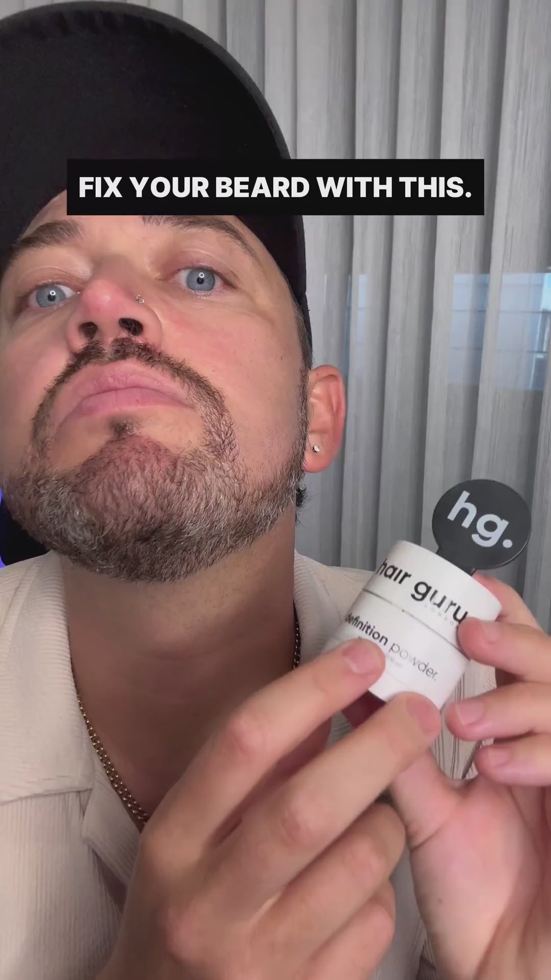 Filling in a patchy, greying beard with the definition powder precision tip