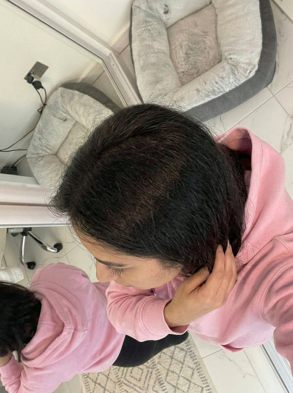 Hair Guru London customer after hair fibres application